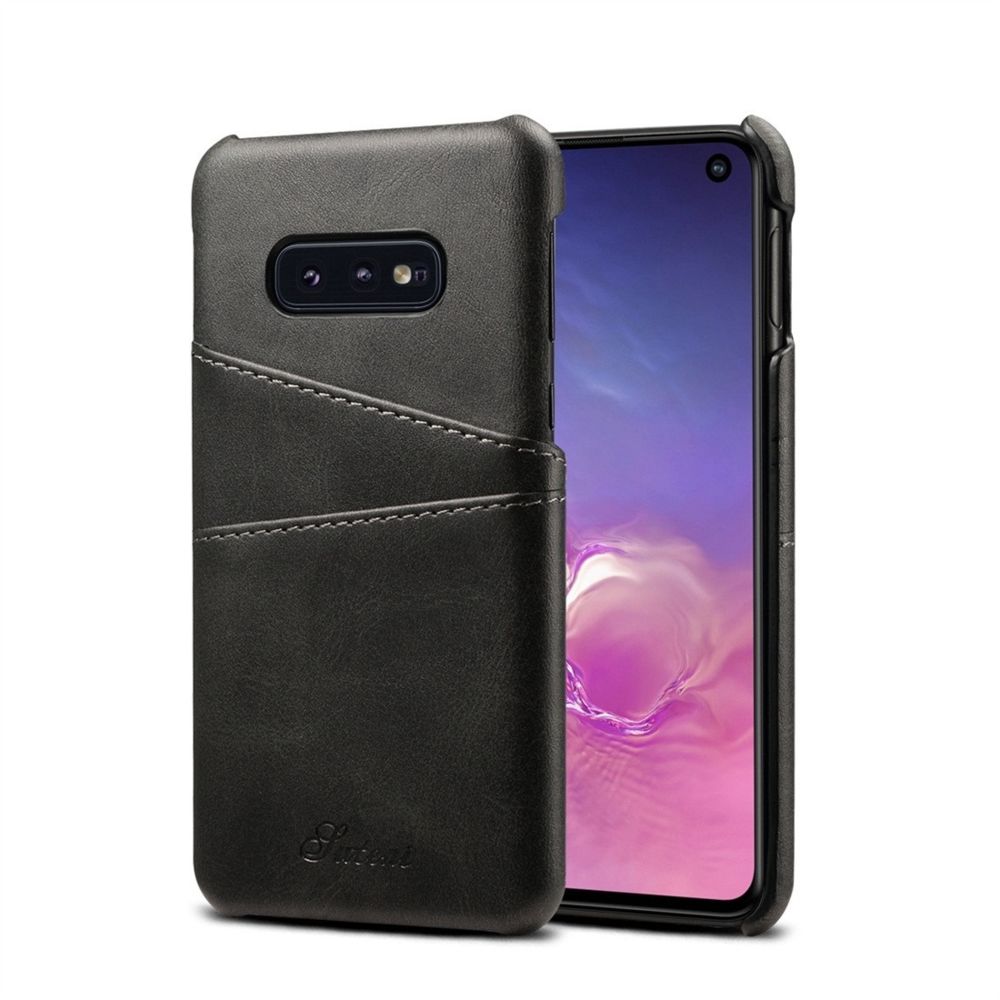 Wewoo - Coque Souple Étui de protection Suteni Texture veau pour Galaxy S10 E avec fentes cartes Noir - Coque, étui smartphone