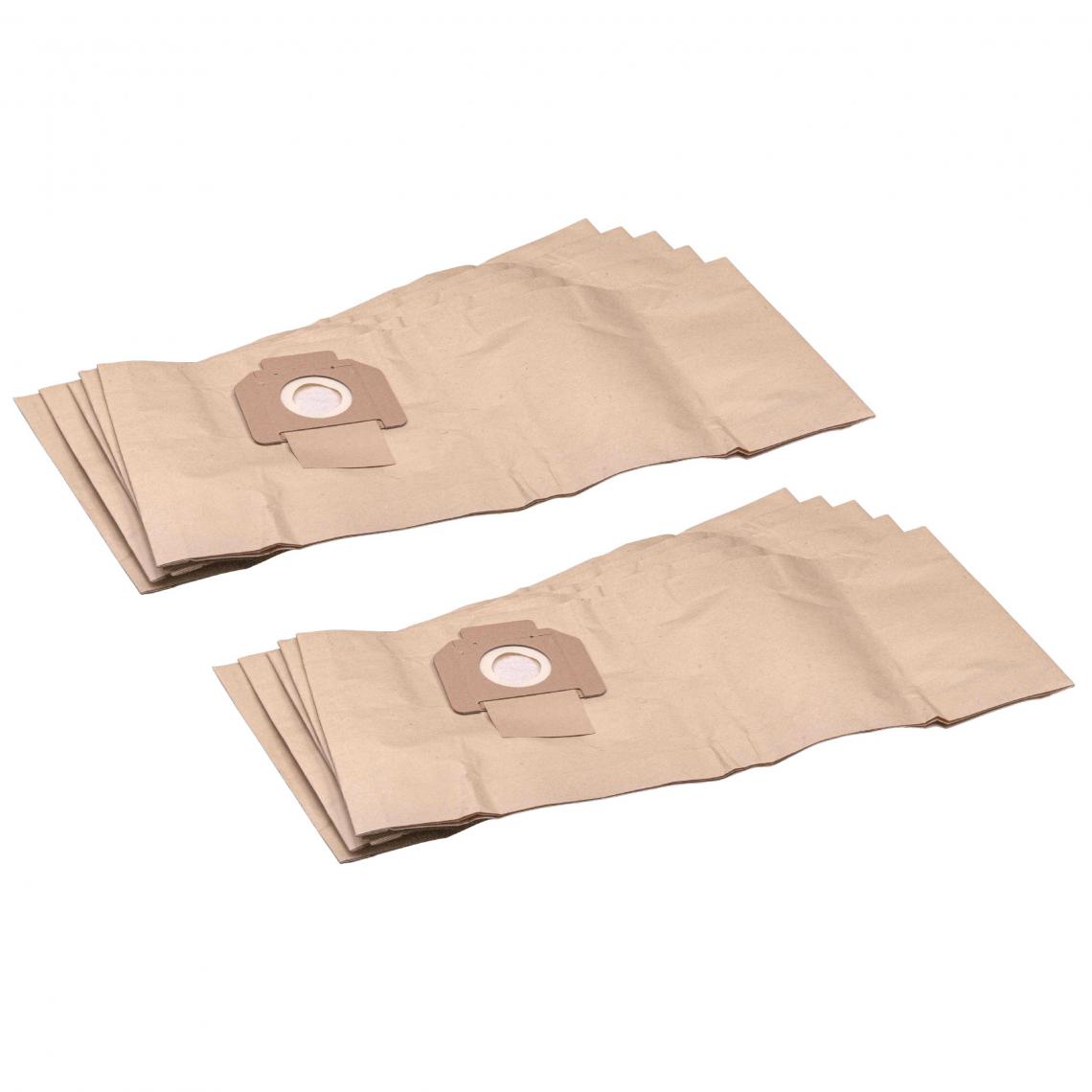Vhbw - vhbw 10x sacs compatible avec Nilfisk-Alto Attix 8 Gallon, 8 Gallon AS, 8 Gallon E aspirateur - papier, marron - Cordons d'alimentation