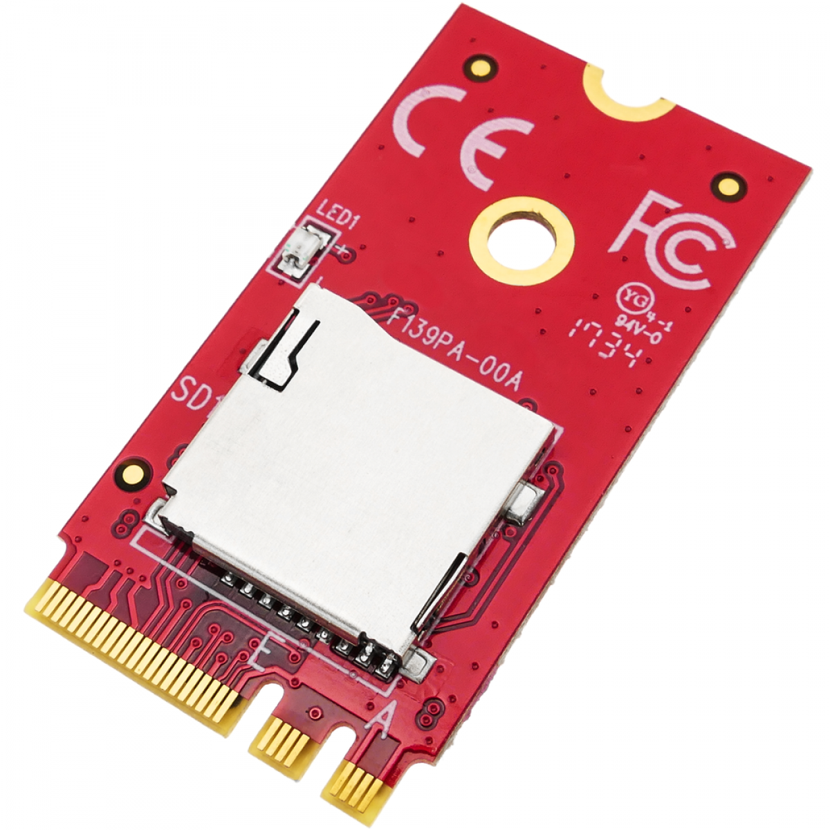 Bematik - Module de conversion de socket M.2 PCIe A-E Key to MicroSD - Câble antenne