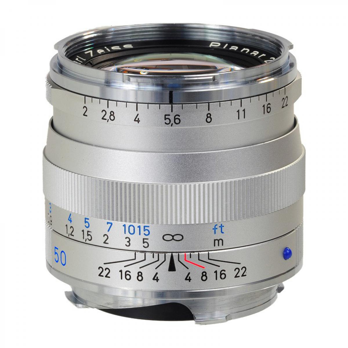 Carl Zeiss - ZEISS Objectif Plannar T* 50mm f/2 ZM Argent compatible avec Leica - Objectif Photo