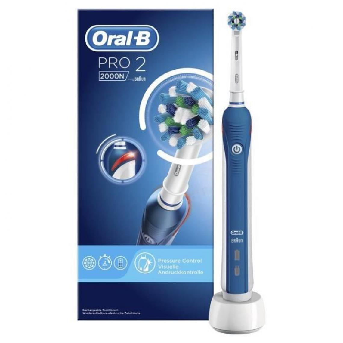 Oral-B - Oral-B PRO 2 2000N CrossAction Brosse a dents électrique par Braun - Brosse à dents électrique
