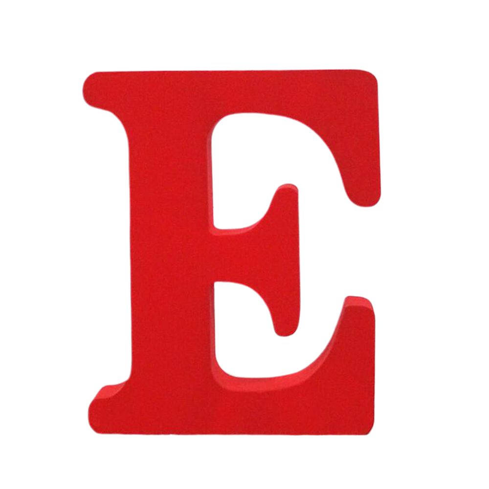 marque generique - ornements de décoration lettres anglais en bois rouge pour la fête e - Objets déco