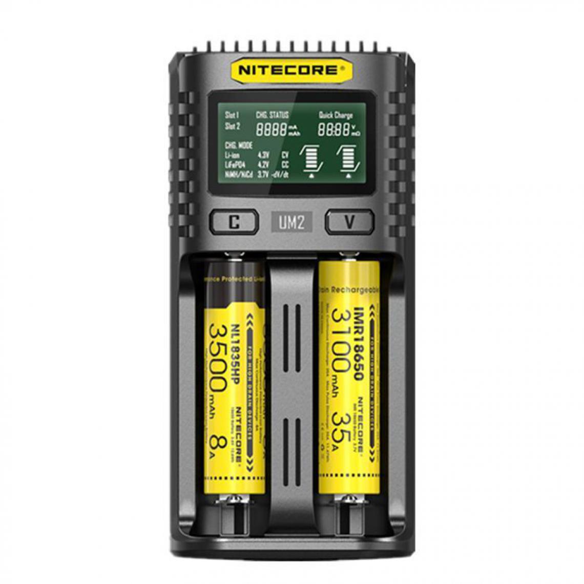 Justgreenbox - Chargeur rapide intelligent de 2 fentes d'affichage d'affichage à cristaux liquides de batterie au lithium 5V/2A pour la batterie 18650 - 1429020 - Chargeurs de piles