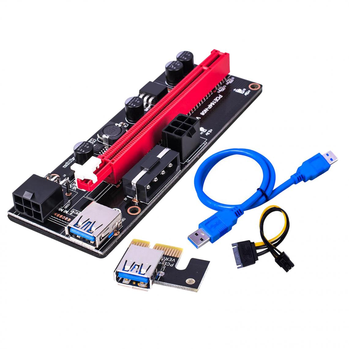 marque generique - PCI-E VER 009S 1x à 16x Extension Graphique Adaptateur USB 3.0 Câble USB Noir - Câble antenne
