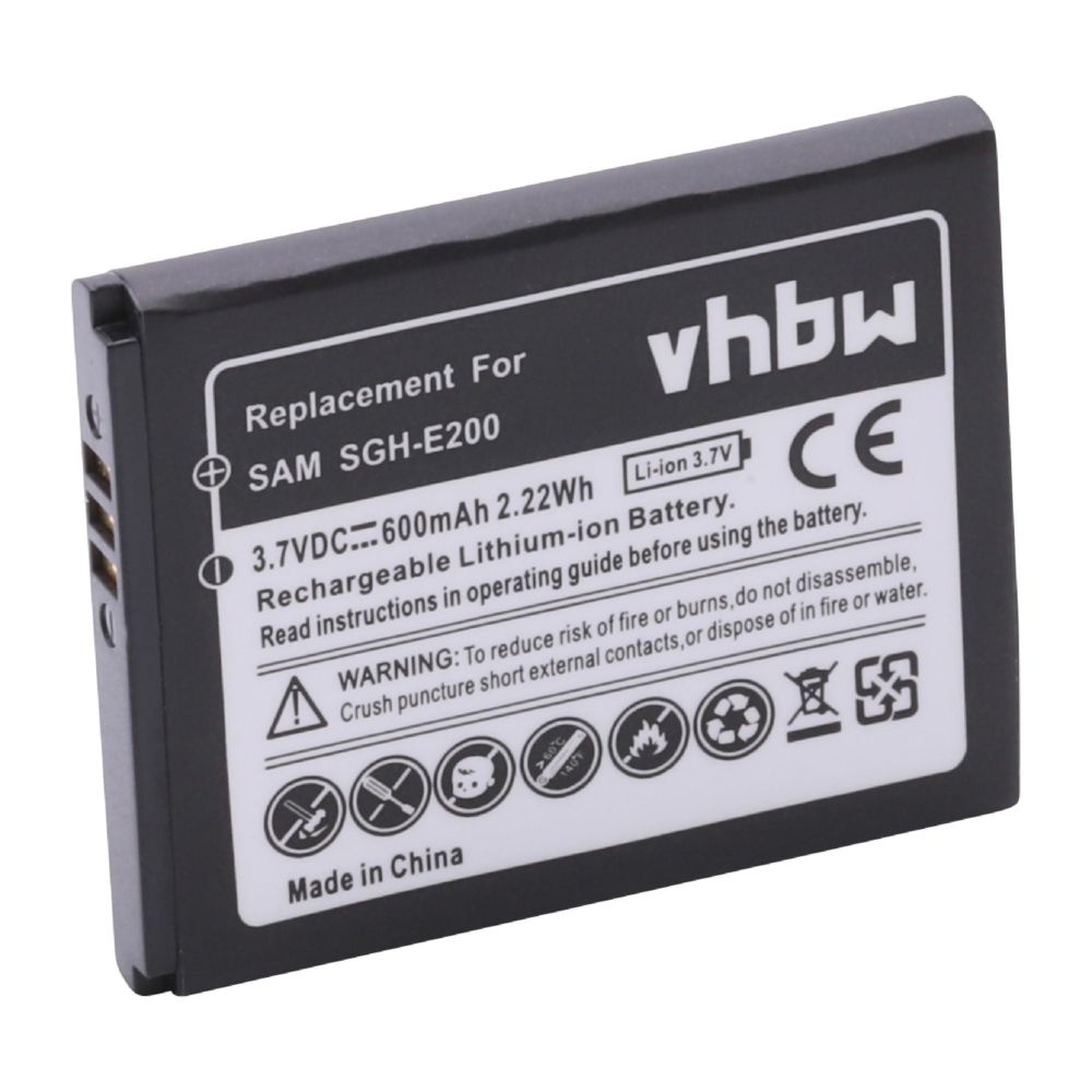 Vhbw - vhbw Batterie compatible avec SAMSUNG SGH-E200 SGH-E 200 ego (650mAh, 3,7V, Li-Ion) - Batterie téléphone