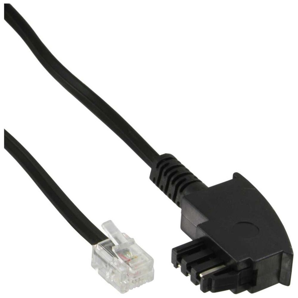 Inline - Câble TAE-F, InLine®, pour Telekom / Siemens, TAE-F vers RJ11 6P4C, 1 m - Accessoires Téléphone Fixe