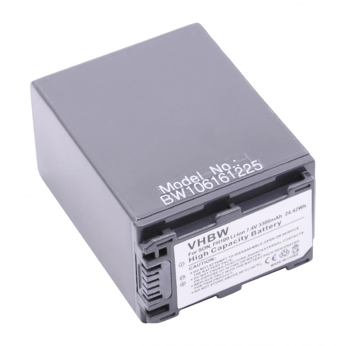 Vhbw - vhbw batterie compatible avec Sony HDR-CX520, HDR-CX520VE, HDR-CX6(EK), HDR-HC5(E) caméra vidéo (3300mAh, 7,4V, Li-ion) avec puce d'information - Batterie Photo & Video