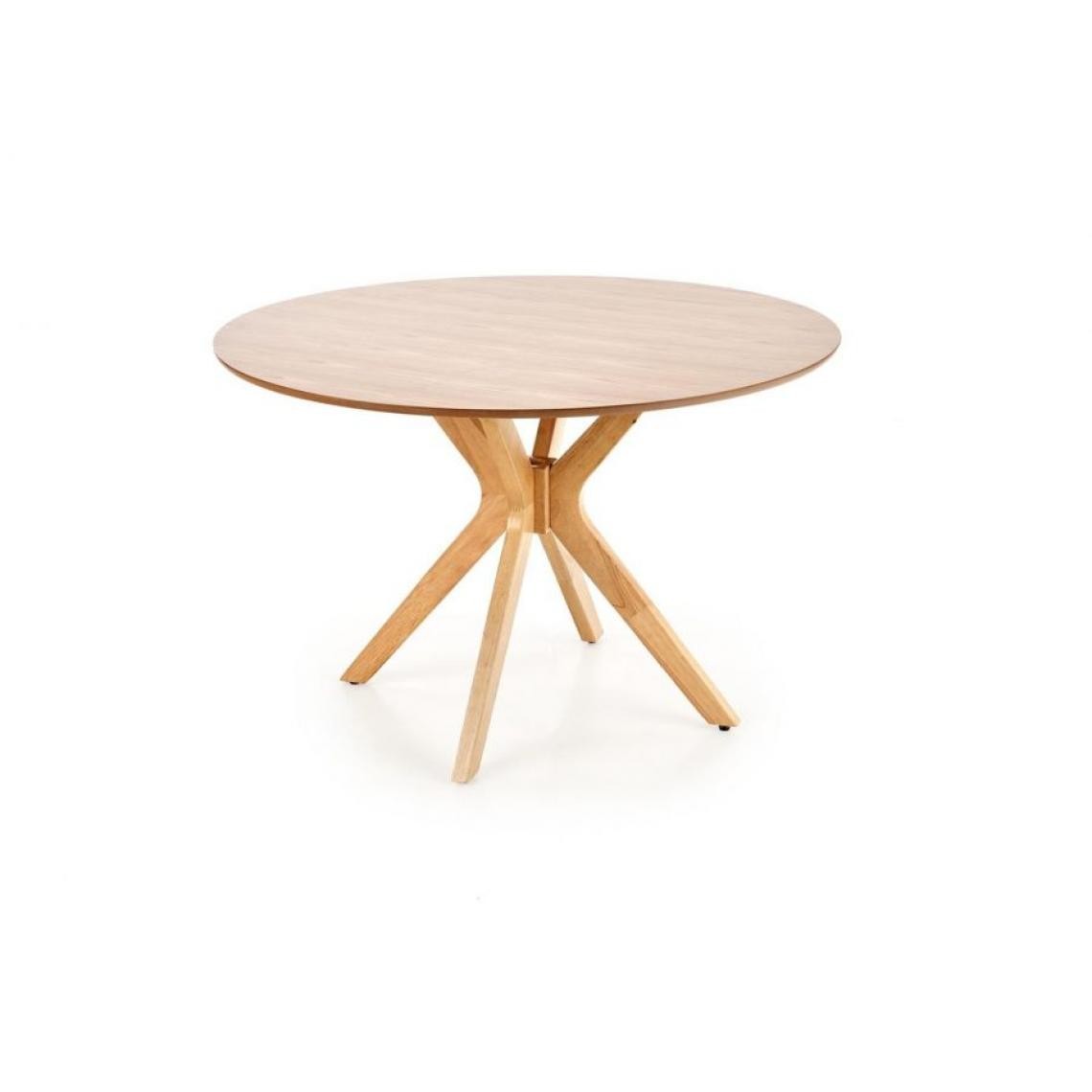 Hucoco - NICOLUK - Table style moderne salon/salle à manger - 120x120x70 cm - Marron - Tables d'appoint