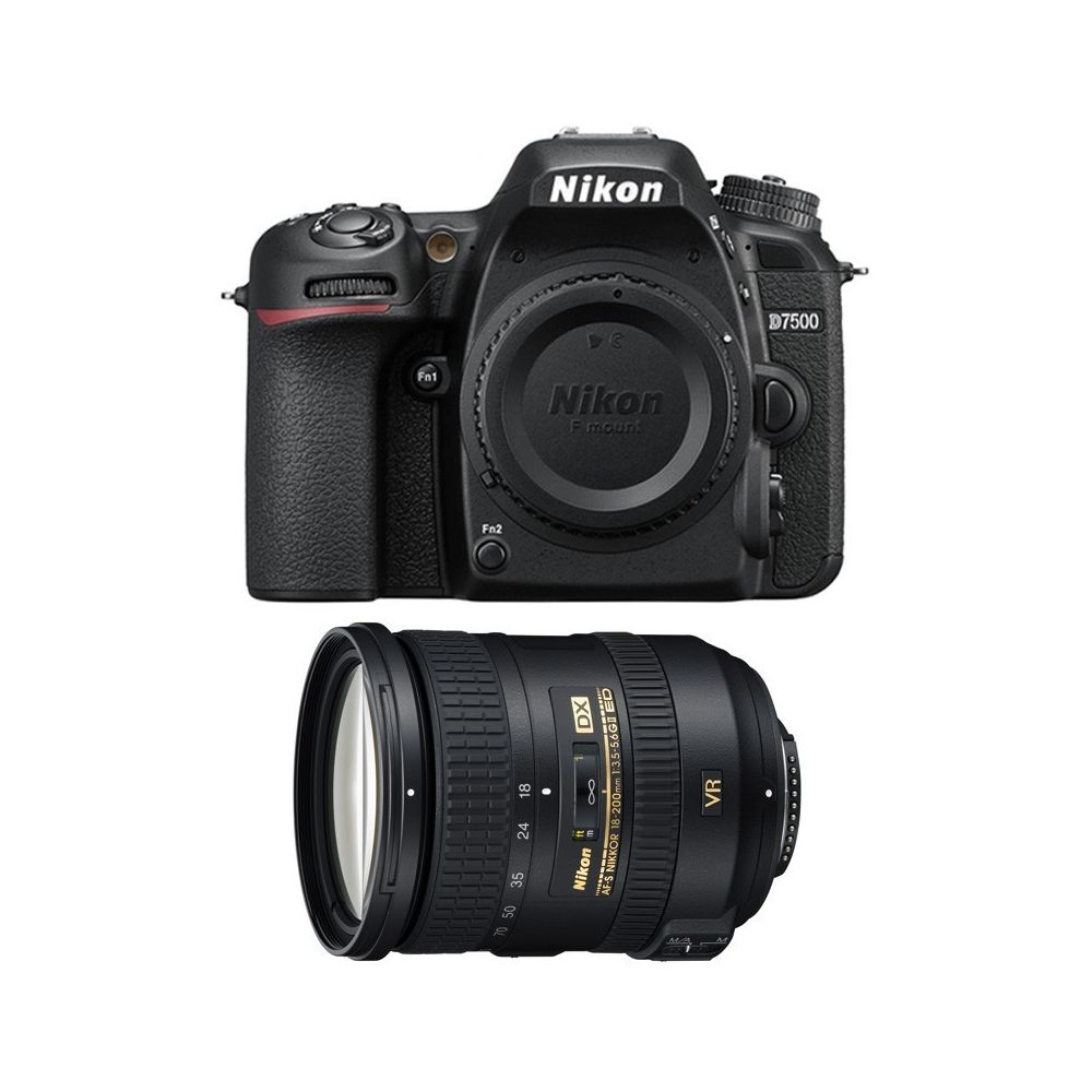 Nikon - PACK NIKON D7500 + 18-200 VR II - Reflex Grand Public