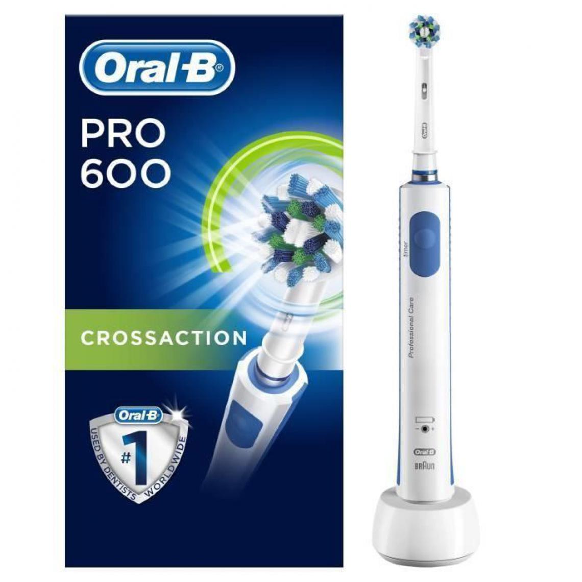 Oral-B - Oral-B PRO 600 Cross Action Brosse a dents électrique par BRAUN - Brosse à dents électrique
