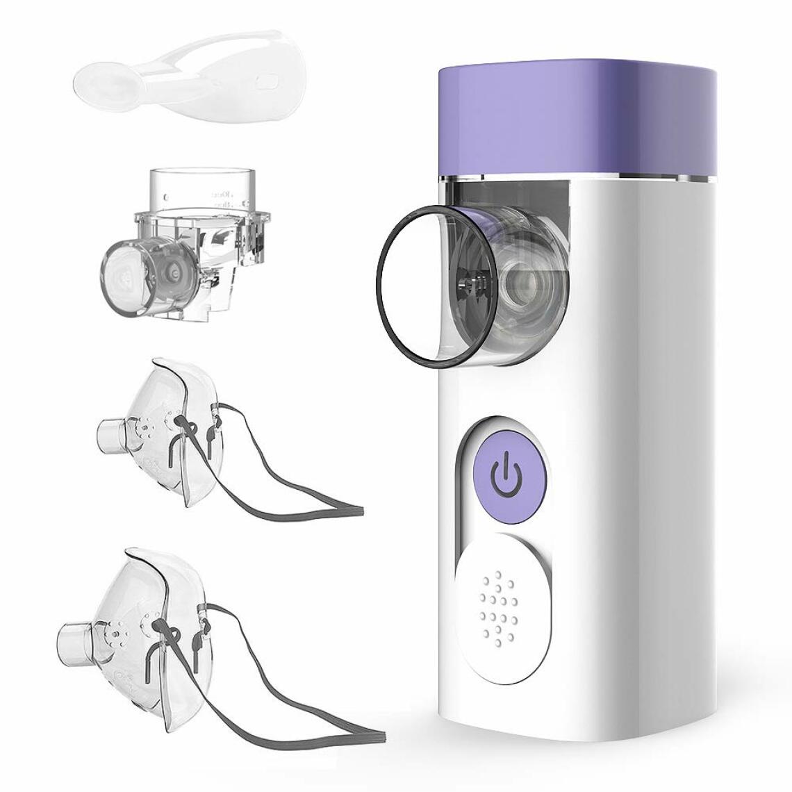 HYLOGY - Nébuliseur Portable Inhalateur Silencieux,Nébuliseur Inhalateur à ultrasons pour Enfants et Adultes avec Embouchure et Masque,NébuliseurInhalateur Rechargeable par Câble USB - Purificateur d'air