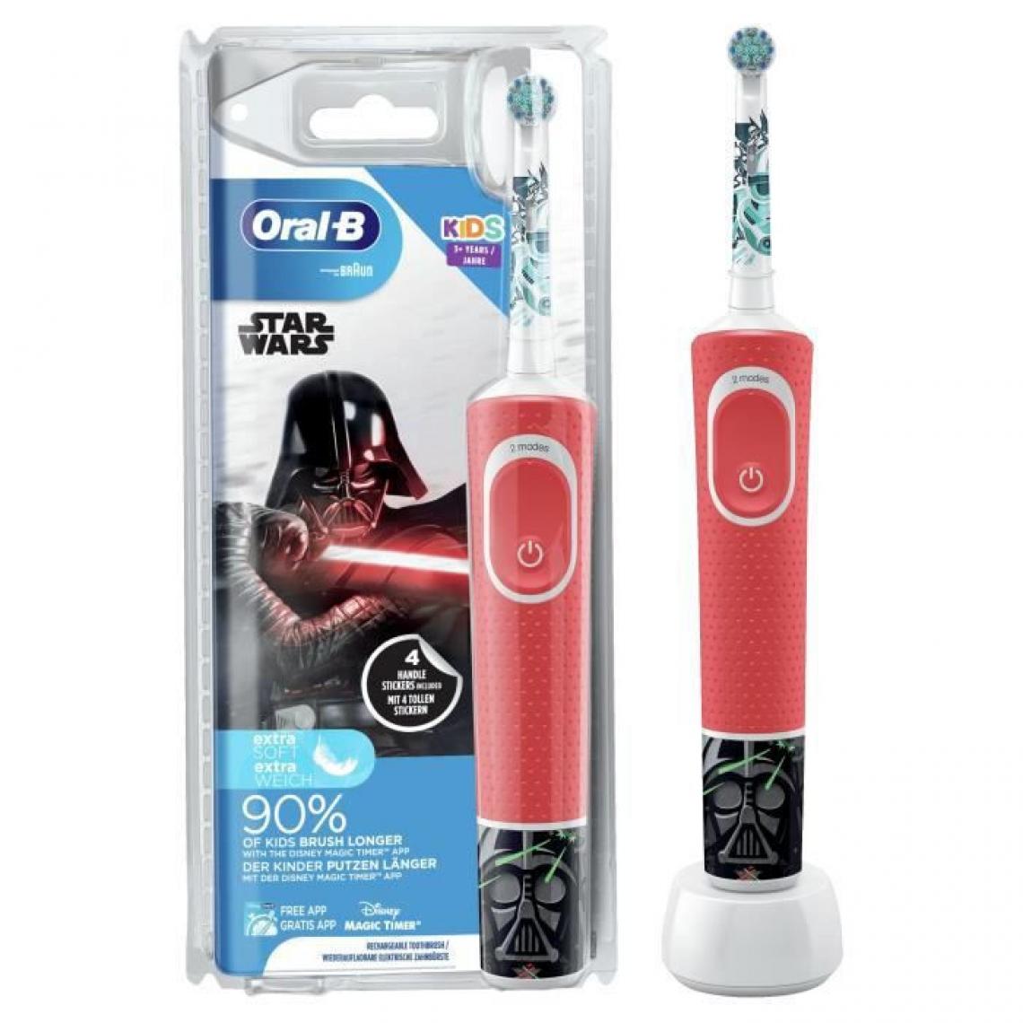 Oral-B - Oral-B Kids - Brosse a Dents Electrique - A partir de 3 ans - Disney La Reine des neiges ou Star Wars - Brosse à dents électrique