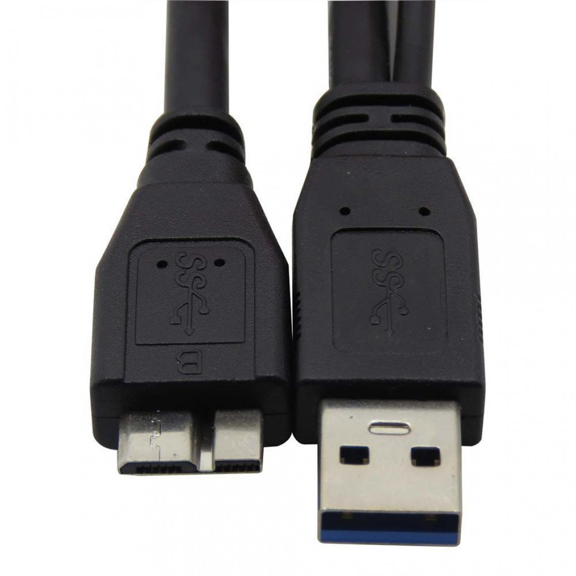 Ineck - INECK - Cable USB Micro B "SuperSpeed" 3.0 - 1,8M - Connecteurs Male / Male - Type - Câble antenne