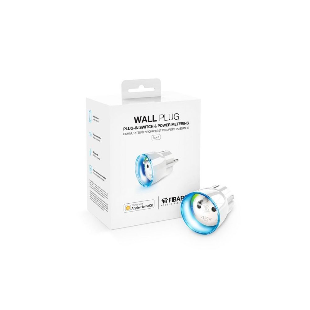 Fibaro - Wall Plug Type E - compatible Apple HomeKit - Prise connectée