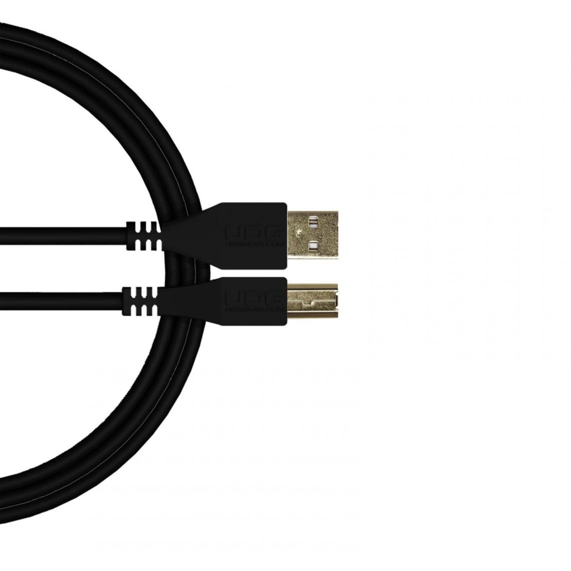 Udg - UDG U 95002 BL - Câble UDG USB 2.0 A-B Noir Droit 2m - Câble antenne