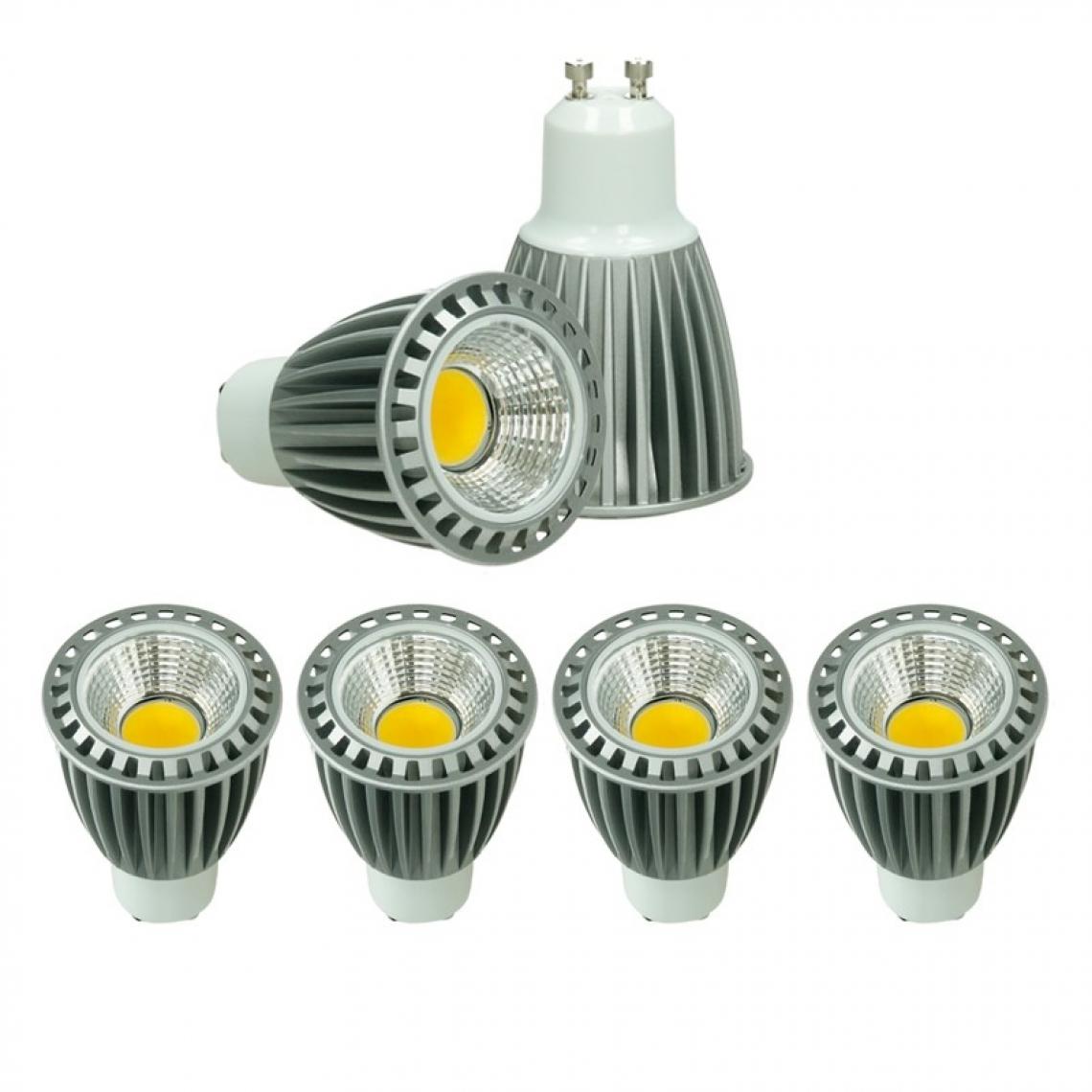 Ecd Germany - ECD Germany 4 x GU10 COB spot 9W Haute puissance Lampe à économie d'énergie d'environ 552 lumens remplace Lampe halogène 60W 60° Blanc Neutre 4000K - Ampoules LED