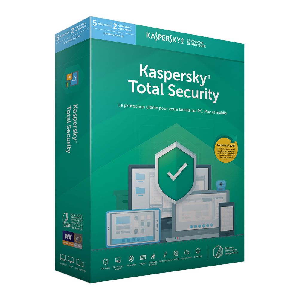 Kaspersky - KASPERSKY Total Security 2020 - Suite de Sécurité