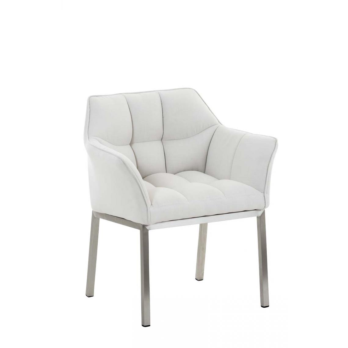 Icaverne - Chic Chaise de salle à manger collection Suva E tissu couleur blanc - Chaises