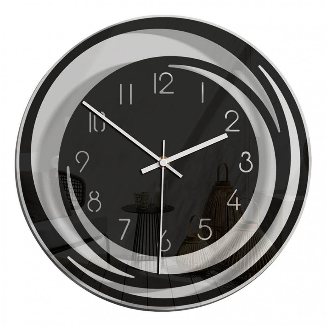 marque generique - horloge murale horloges silencieux moderne rond grand décor - Horloges, pendules