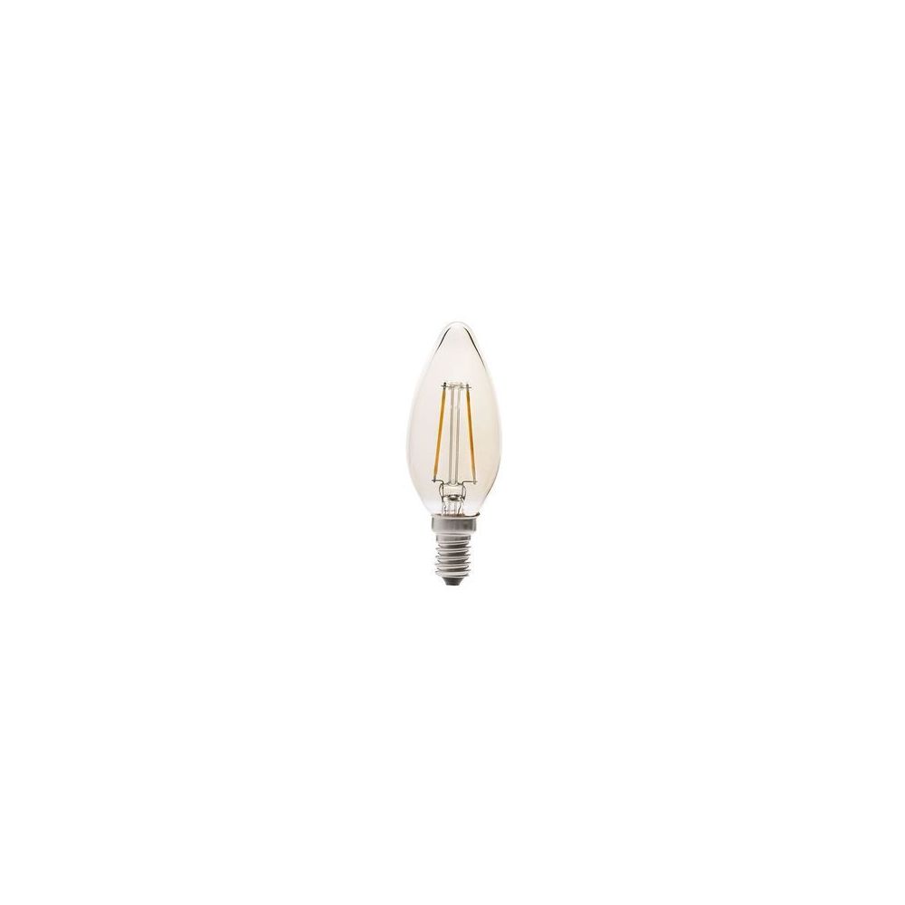 Faro - Ampoule Chandelle Filament Led ambre E14 2W 2200K - Ampoules LED