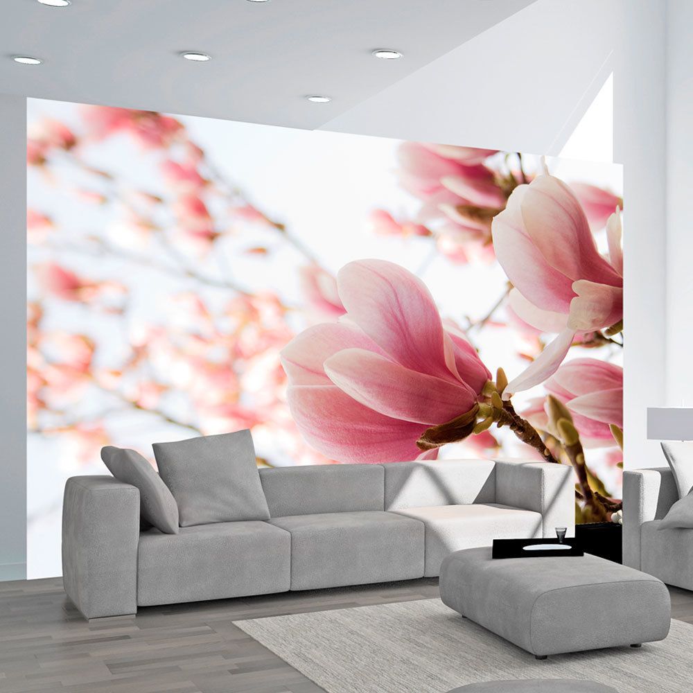 Bimago - Papier peint - Magnolia rose - Décoration, image, art | Fleurs | Magnolias | - Papier peint