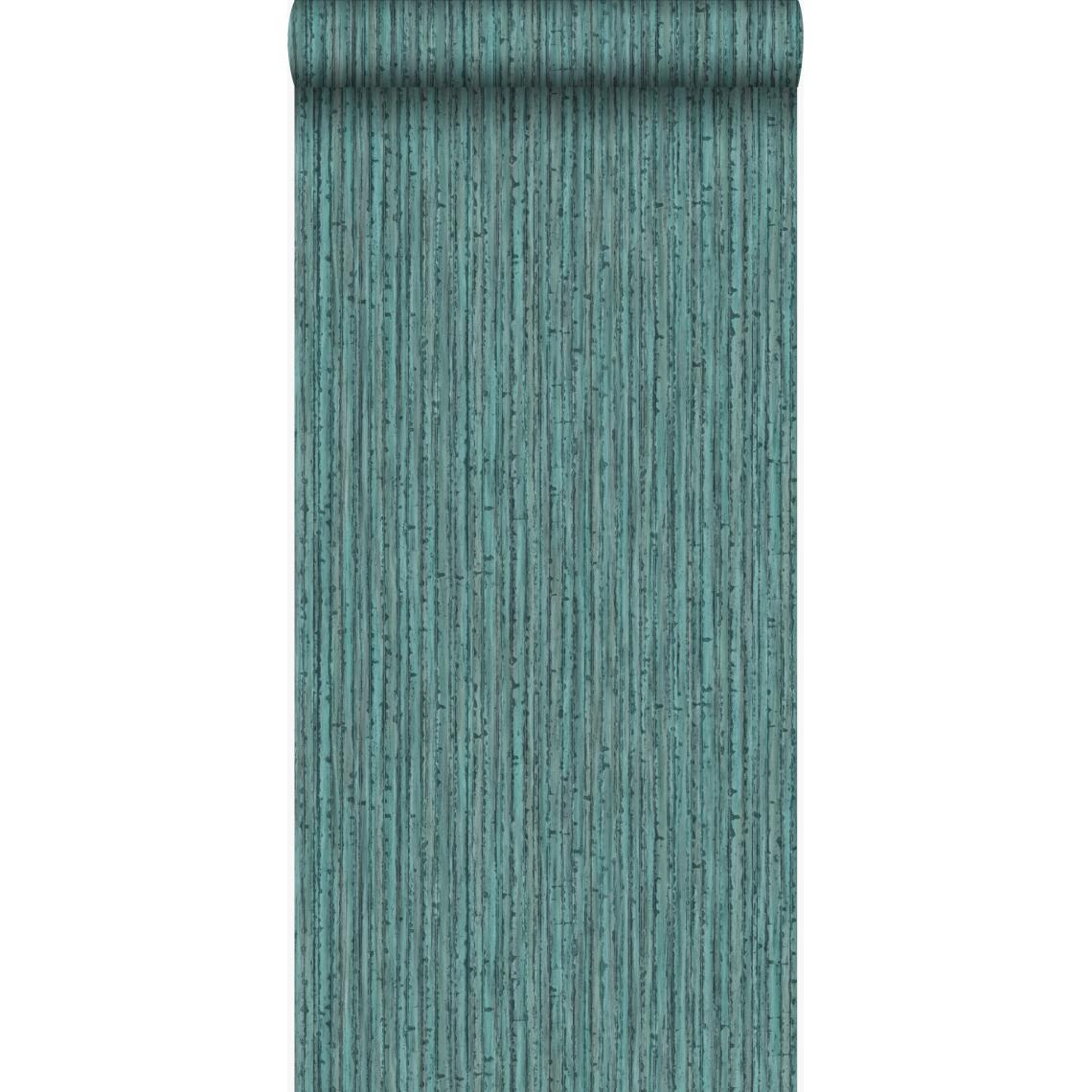Origin - Origin papier peint bambou bleu canard - 347402 - 53 cm x 10,05 m - Papier peint