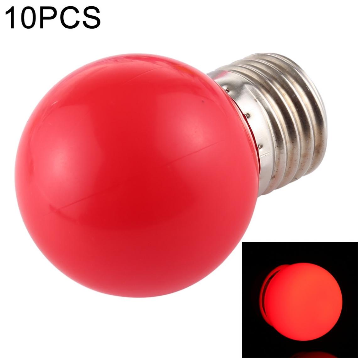 Wewoo - 10 PCS 2W E27 2835 SMD décoration de la maison ampoules LEDAC 110V lumière rouge - Ampoules LED