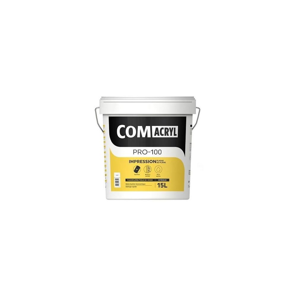 Comus - COMACRYL IMPRESSION 15L - Impression acrylique blanche en phase aqueuse - COMUS - Sous-couche plafond & mur