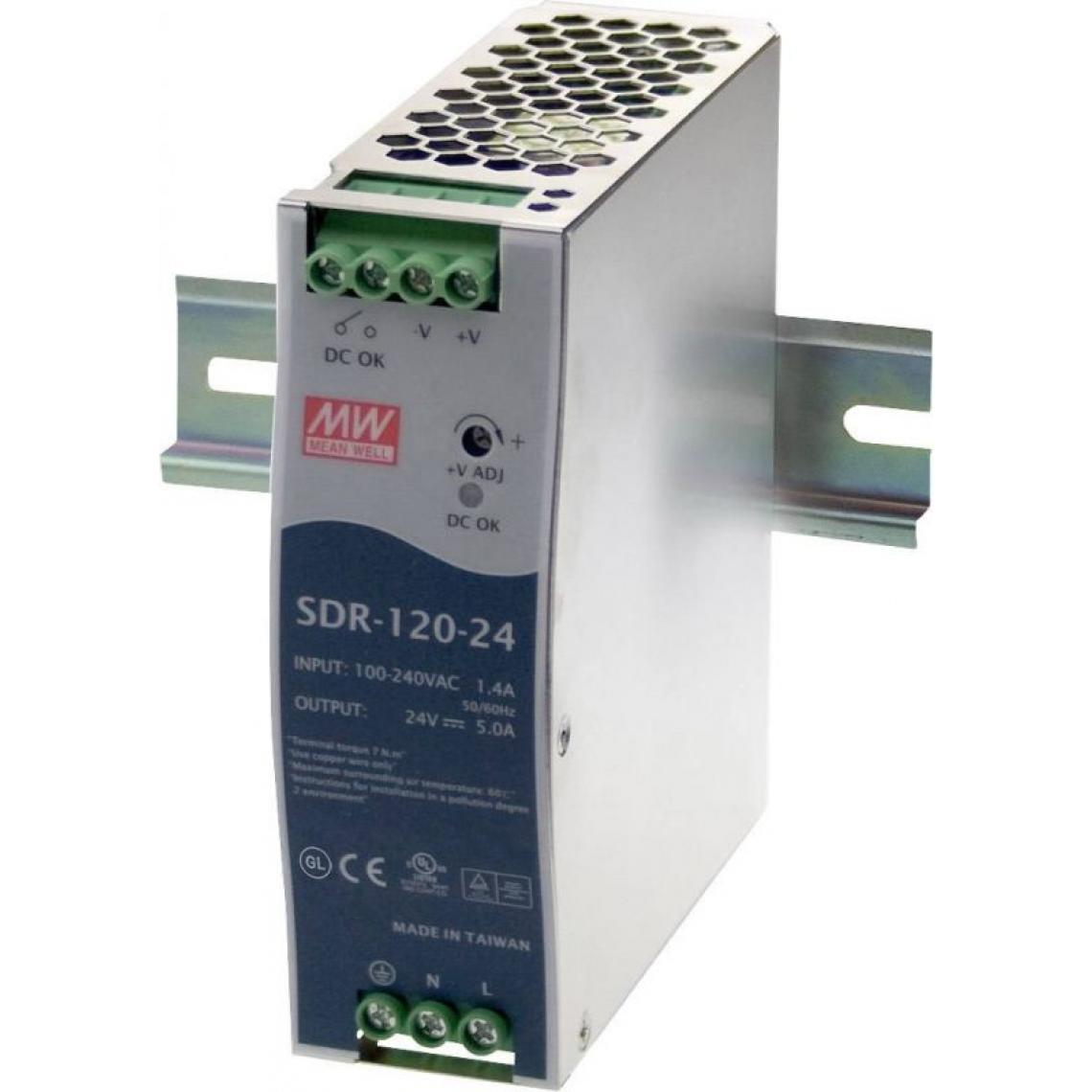 Mean Well - Alimentation pour rail (DIN) Mean Well SDR-120-12 10 A 120 W 1 x - Convertisseurs