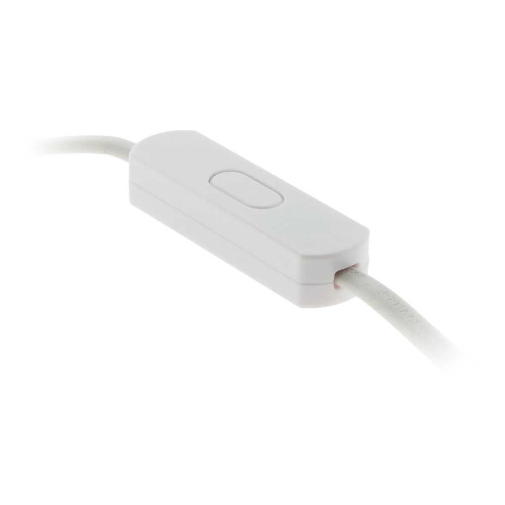Elexity - Mini variateur de lumière - Compatible LED - Blanc - Interrupteurs et prises en saillie
