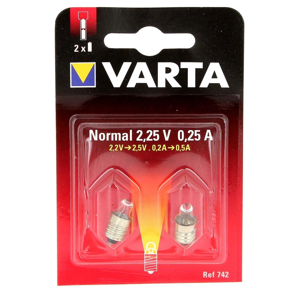 Varta - Ampoules 2,25v 0,25a par 2 pour Droguerie Varta - Ampoules LED