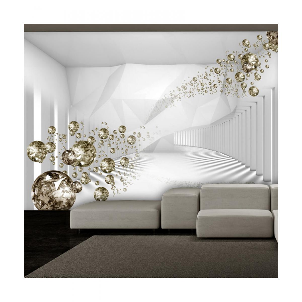 Artgeist - Papier peint - Diamond Corridor (Grey) 100x70 - Papier peint