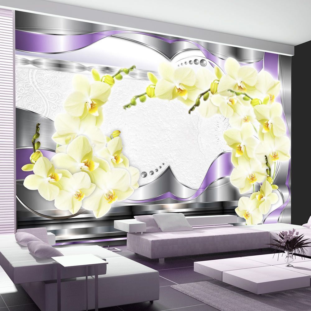 Bimago - Papier peint | Arch with orchids | 150x105 | Fleurs | Orchidées | - Papier peint