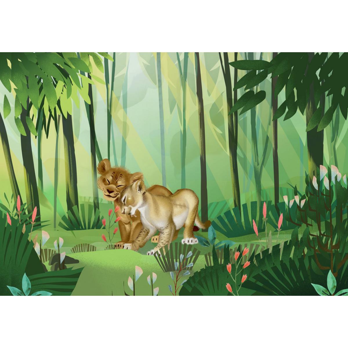 Komar - Papier Peint Intissé Le Roi Lion Disney Simba et Nala 400 cm x 280 cm - Papier peint