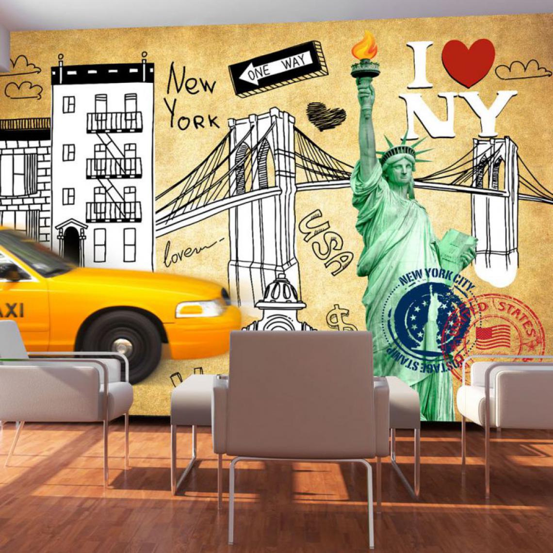 Artgeist - Papier peint - One way - New York .Taille : 100x70 - Papier peint
