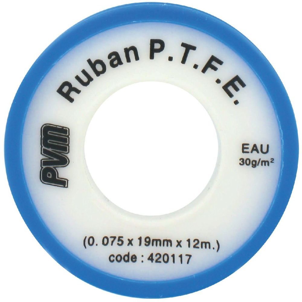 Pvm - Ruban P.T.F.E PVM L. 12m l. 19mm Ep.75microns - Produit préparation avant pose