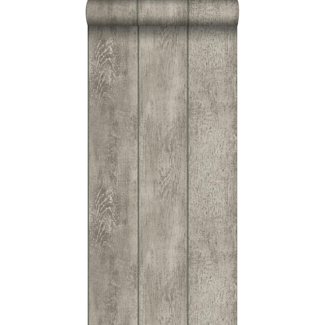 ESTAhome - ESTAhome papier peint imitation bois gris - 137748 - 53 cm x 10,05 m - Papier peint