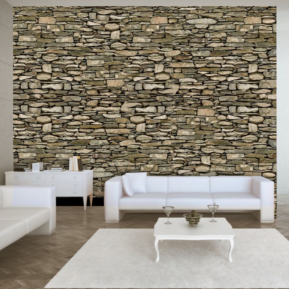 Bimago - Papier peint - Stone wall - Décoration, image, art | Fonds et Dessins | Pierre | - Papier peint
