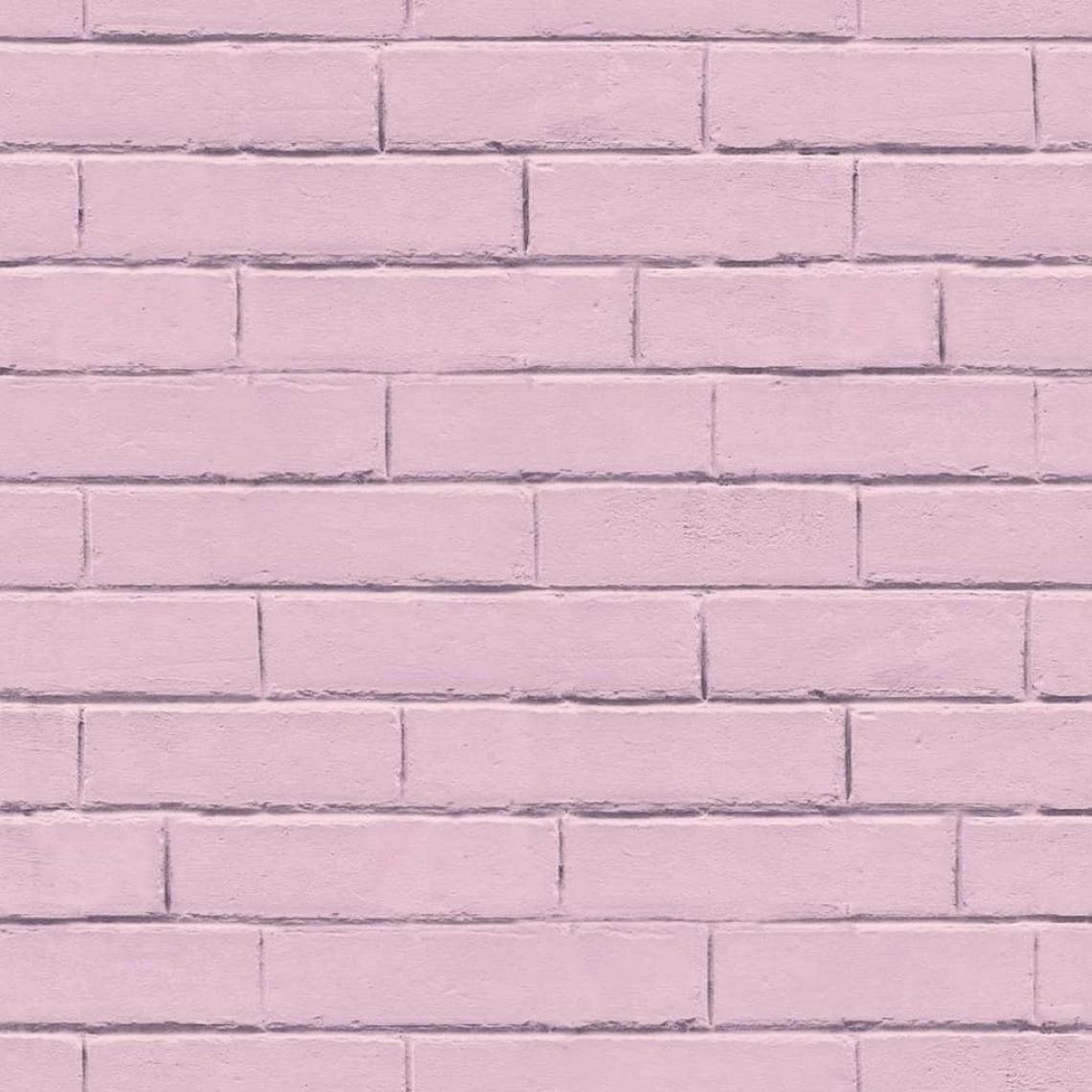 GOOD VIBES - Good Vibes Papier peint Brick Wall Rose - Papier peint