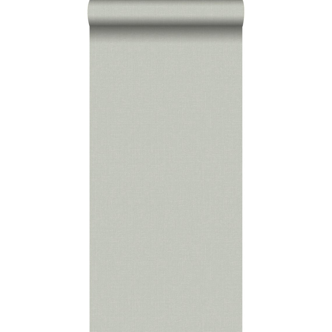 ESTAhome - ESTAhome papier peint effet lin gris clair - 148741 - 0.53 x 10.05 m - Papier peint