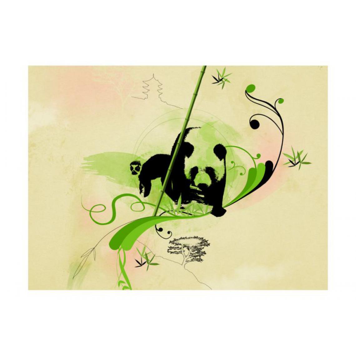 Artgeist - Papier peint - Panda dans la forêt de bambous .Taille : 300x231 - Papier peint