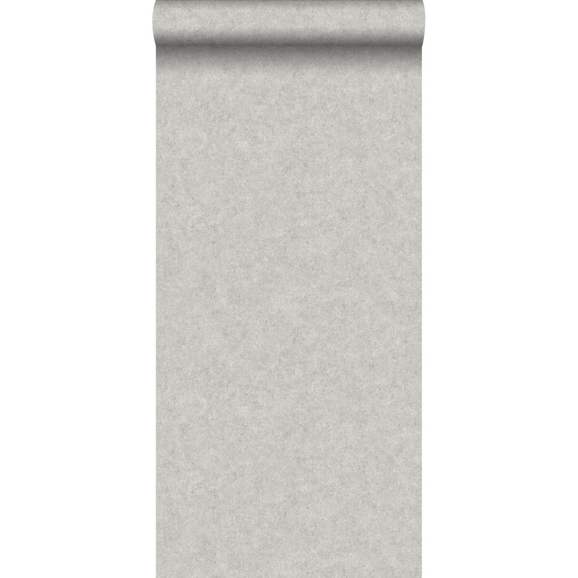 ESTAhome - ESTAhome papier peint uni effet béton gris - 138231 - 53 cm x 10,05 m - Papier peint