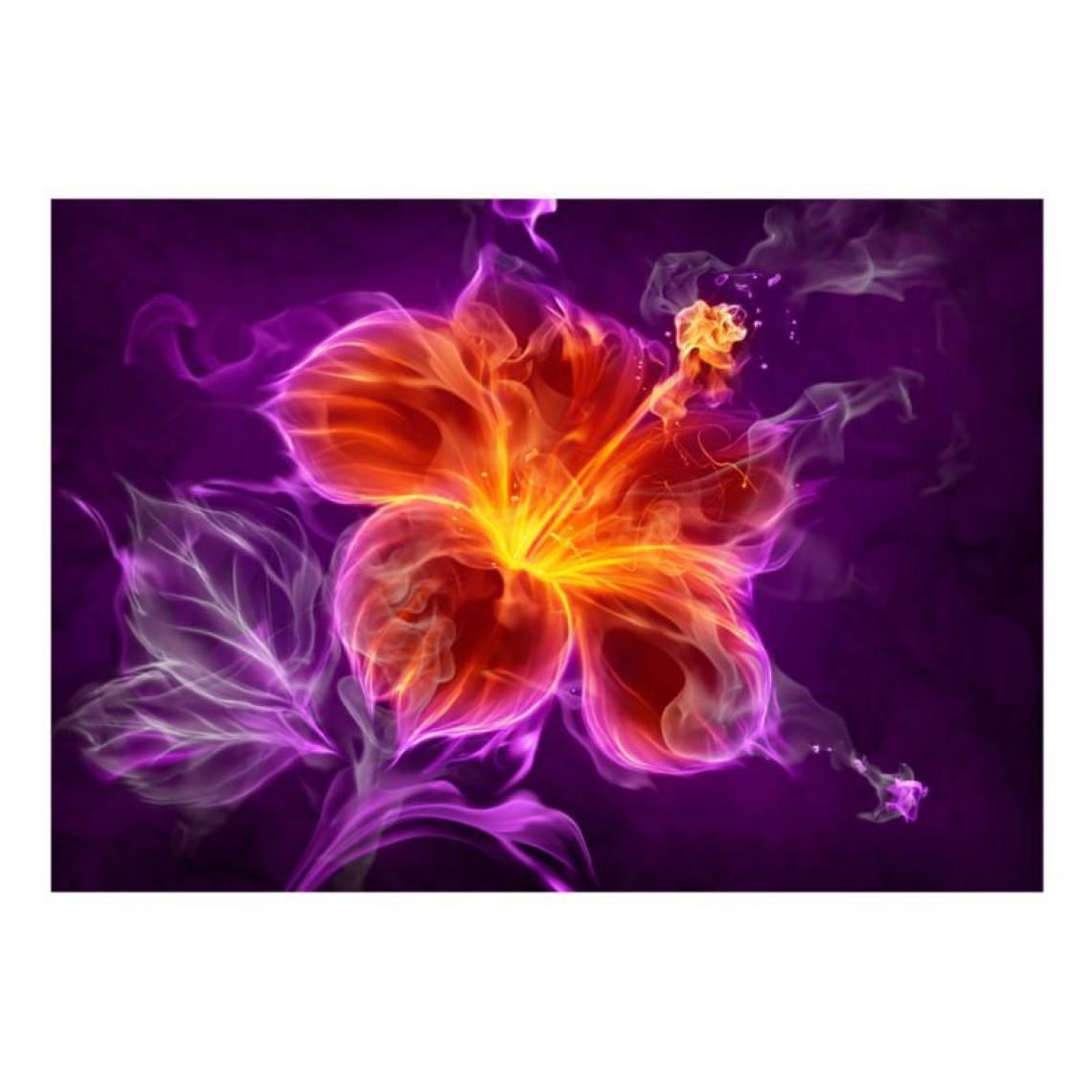 Artgeist - Papier peint - Fiery flower in purple .Taille : 200x140 - Papier peint