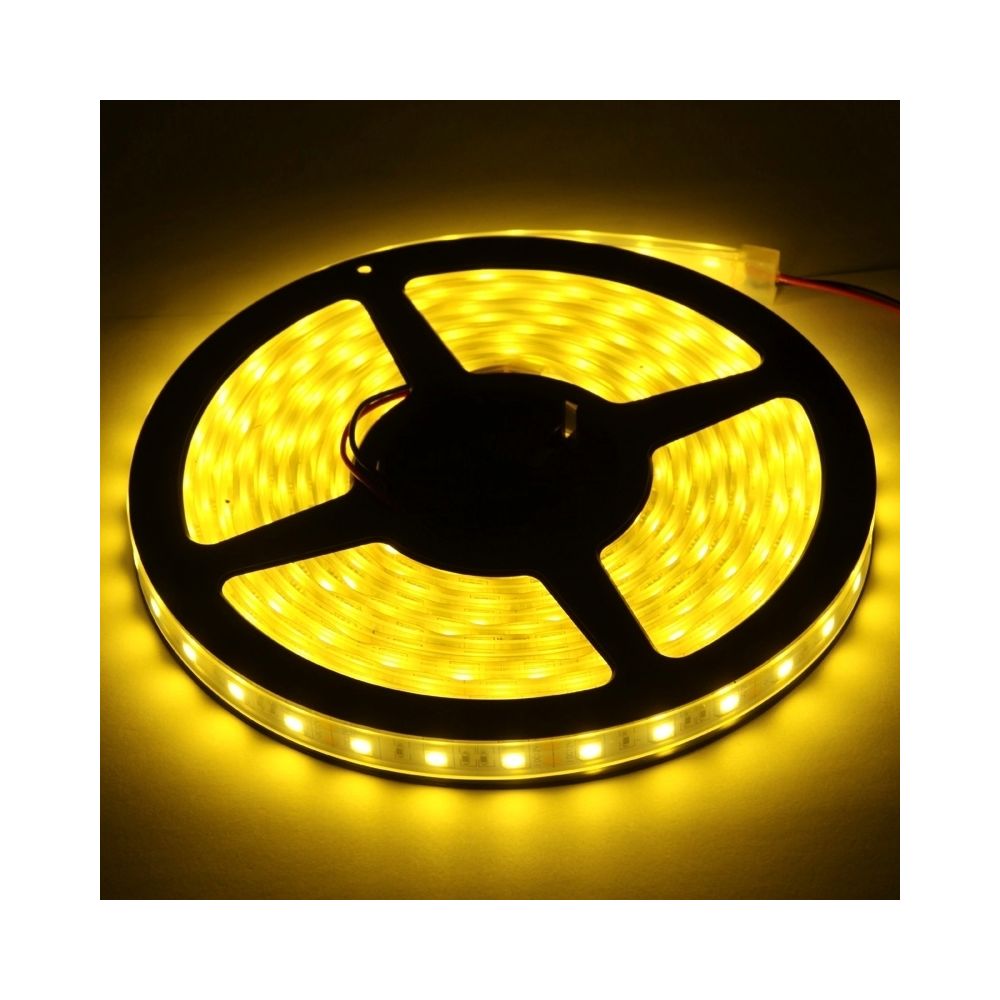 Wewoo - Ruban LED Waterproof jaune Lumière imperméable de corde de 5050 SMD de boîtier, 60 / M, longueur: 5M - Ruban LED