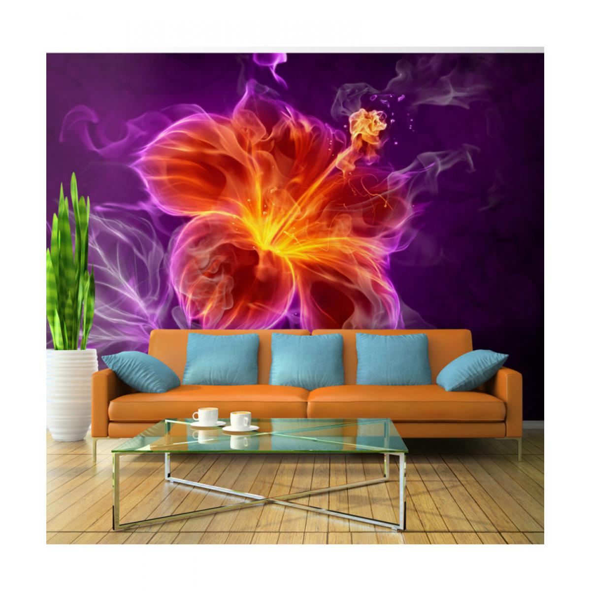 Artgeist - Papier peint - Fiery flower in purple 300x210 - Papier peint