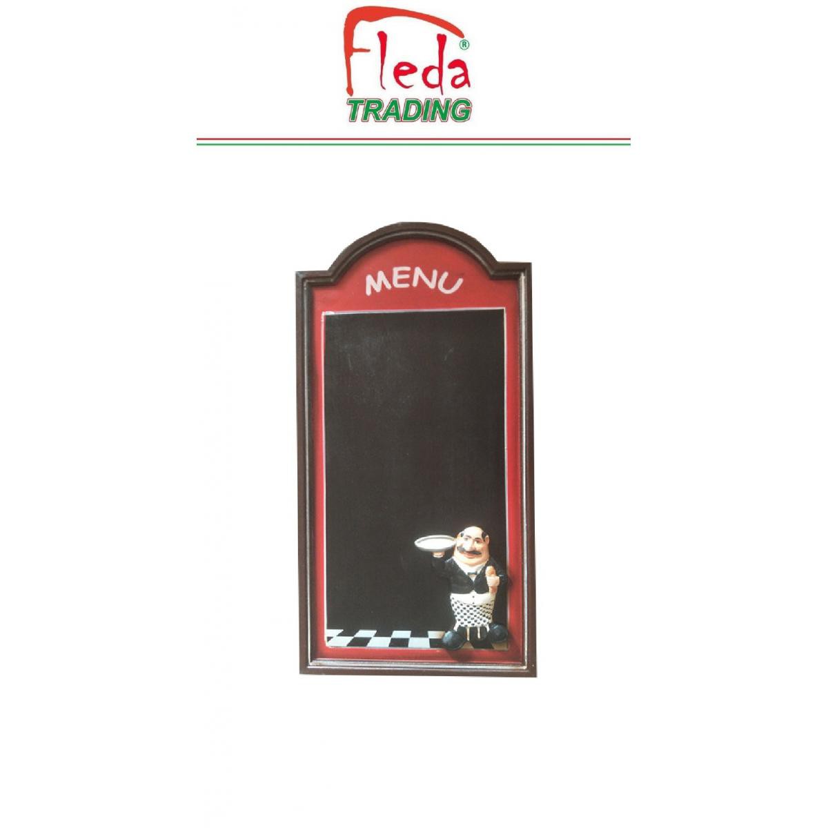 Fleda Trading - Marqueur de menu mural pour tableau noir dim. cm. 80x40 - Plaque de liège