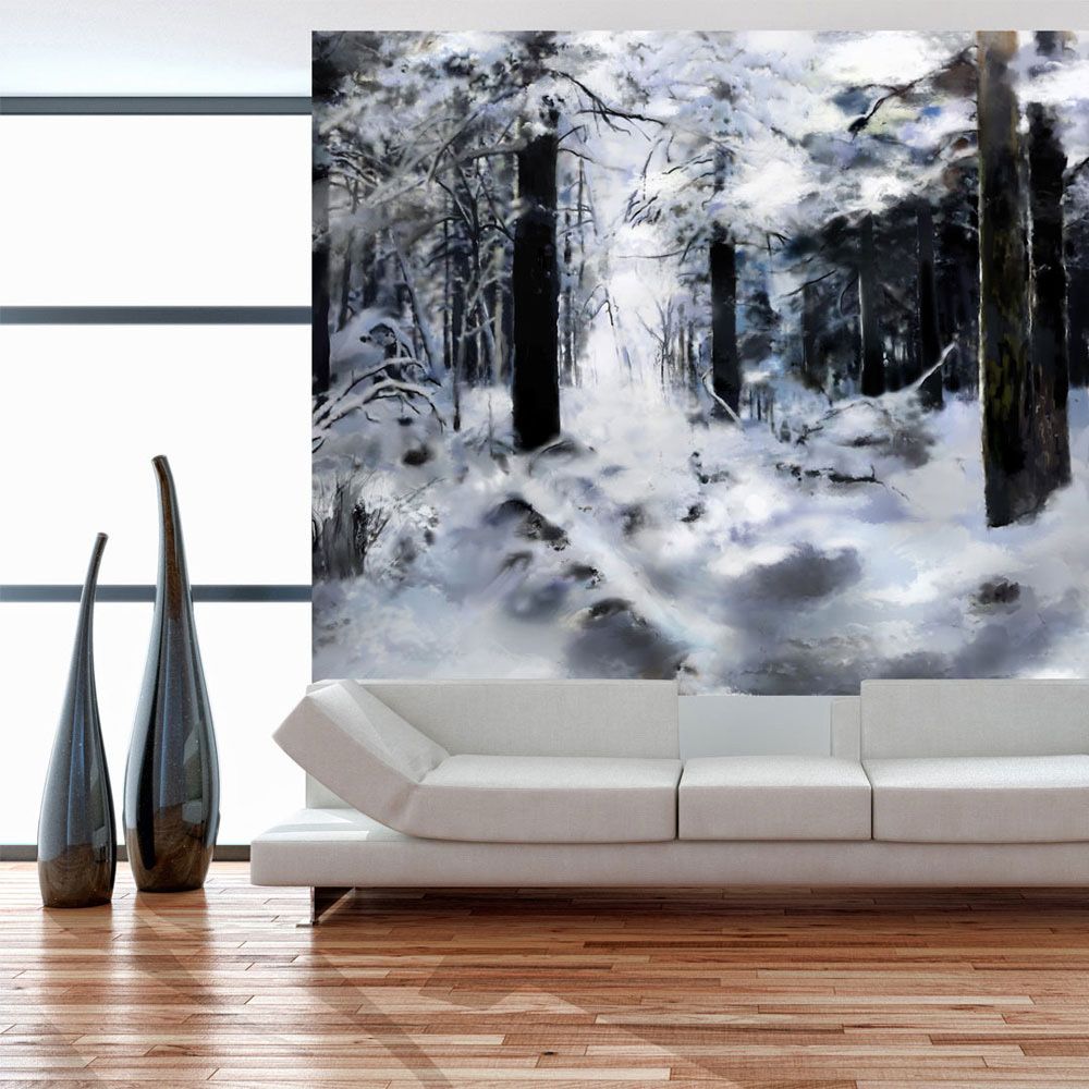 Bimago - Papier peint - Winter forest - Décoration, image, art | Paysages | Arbres et Forêt | - Papier peint