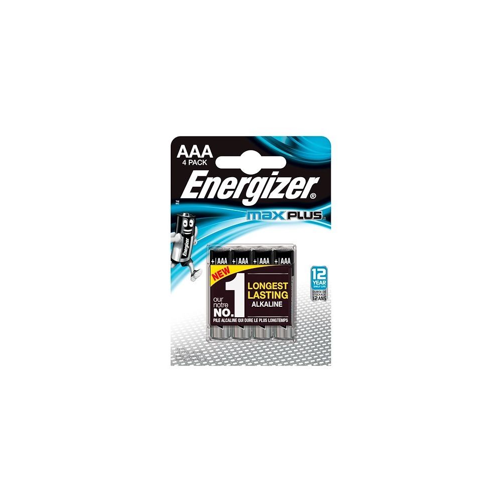 Energizer - Pile alcaline AAA - 4 piles LR3 Energizer Max plus - Piles rechargeables
