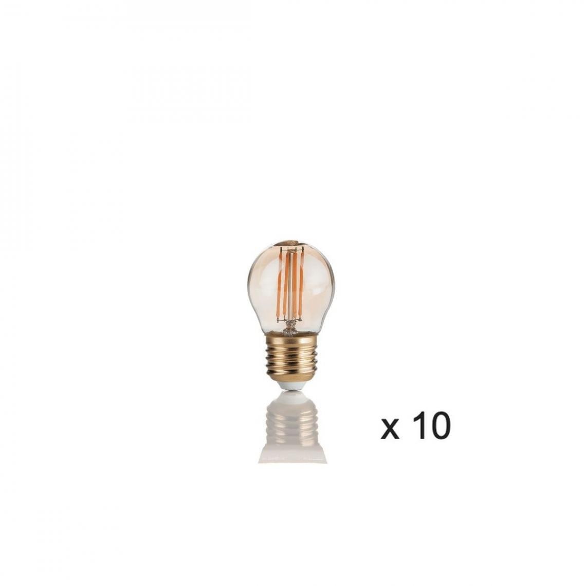 Ideal Lux - Ampoule (x10) 4W E27 Ambré D4,5 151861 - Ampoules LED