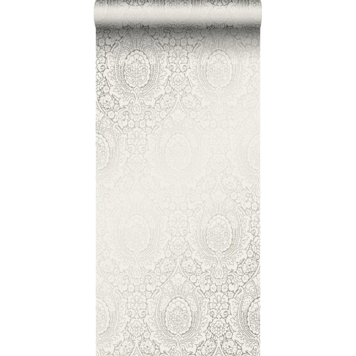 Origin - Origin papier peint ornement beige brillante - 347328 - 53 cm x 10,05 m - Papier peint
